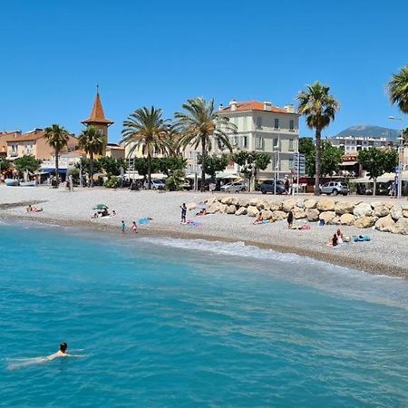 Studio de la plage - Mer, Terrasse et garage Cagnes-sur-Mer Eksteriør bilde
