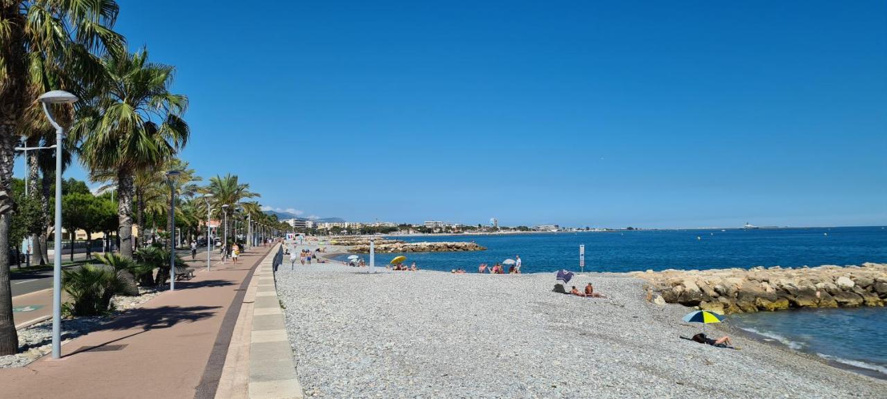 Studio de la plage - Mer, Terrasse et garage Cagnes-sur-Mer Eksteriør bilde