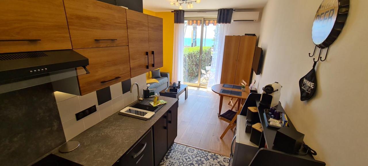 Studio de la plage - Mer, Terrasse et garage Cagnes-sur-Mer Eksteriør bilde